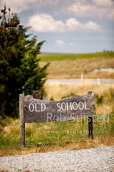 Old School sign. Old Skool, New Zealand (NZ)